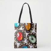 Multicolor broedsels op witte achtergrond tote bag (Voorkant)