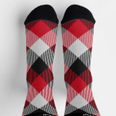 Multicolor Buffalo Plaid Kerst Persoonlijk Sokken (Top)