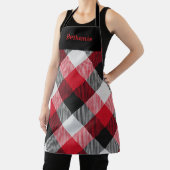 Multicolor Buffalo Plaid Persoonlijke Kerstmis Schort (Insitu)