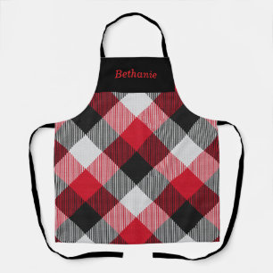 Multicolor Buffalo Plaid Persoonlijke Kerstmis Schort