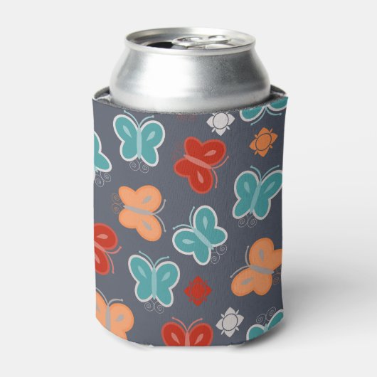 Multicolor Butterfly Blikjeskoeler (Blikje Voorkant)