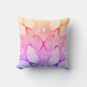 Multicolor Butterfly Print Sierkussen