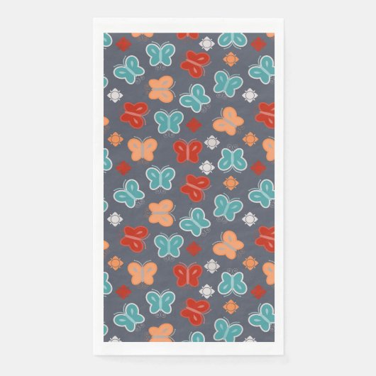 Multicolor Butterfly Servet (Voorkant)