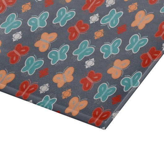 Multicolor Butterfly Snijplank (Hoek)