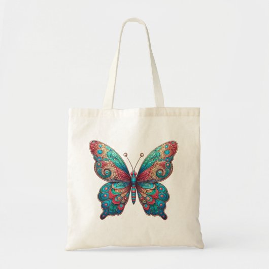 Multicolor Butterfly Tote Bag (Voorkant)