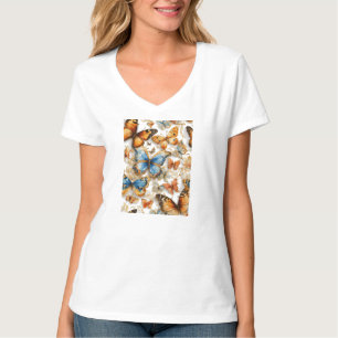 Multicolor Butterlies Dames T-shirt