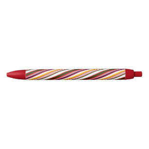 Multicolor Candy Cane Stripes KerstBlack Zwarte Inkt Pen