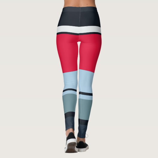 Multicolor Casual stripes Leggings (Achterkant)