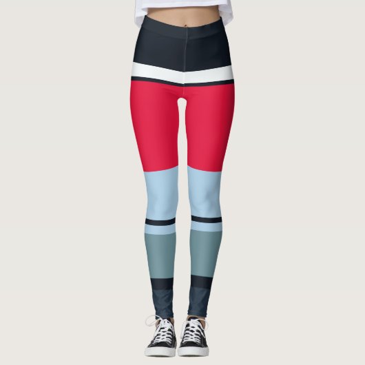 Multicolor Casual stripes Leggings (Voorkant)