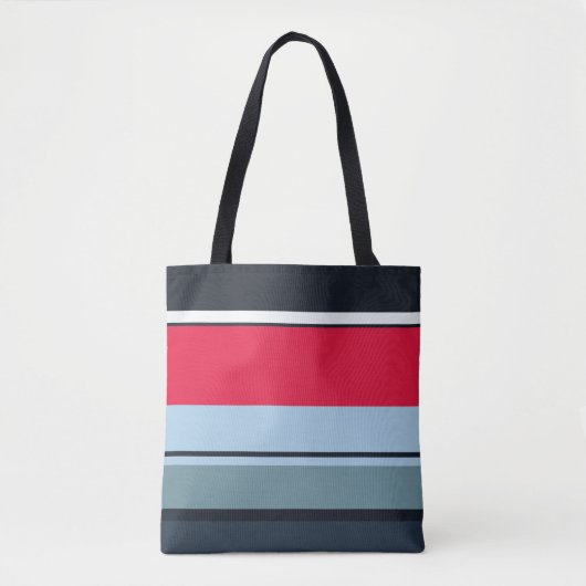 Multicolor Casual stripes Tote Bag (Voorkant)