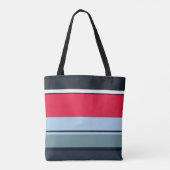 Multicolor Casual stripes Tote Bag (Achterkant)