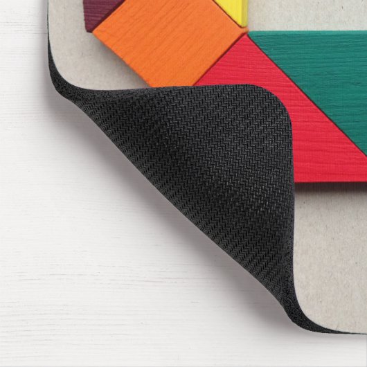 Multicolor cat Tangram Muismat (Hoek)