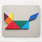 Multicolor cat Tangram Muismat (Voorkant)