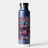 Multicolor Chaos Abstract Waterfles (Rechts)