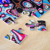 Multicolor Chaos Abstracte puzzel (Zijkant)