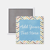 MultiColor Chevron Aangepaste vierkante magneet (Voorkant / Achterkant)
