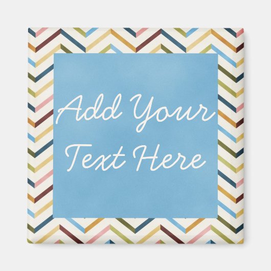MultiColor Chevron Aangepaste vierkante magneet (Voorkant)