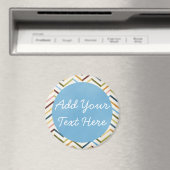 MultiColor Chevron Custom Round Magnet (Insitu (Vaatwasser))