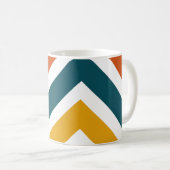 Multicolor Chevron Geometric Pattern Koffiemok (Voorkant rechts)