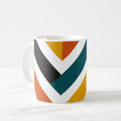 Multicolor Chevron Geometric Pattern Koffiemok (Voorkant links)