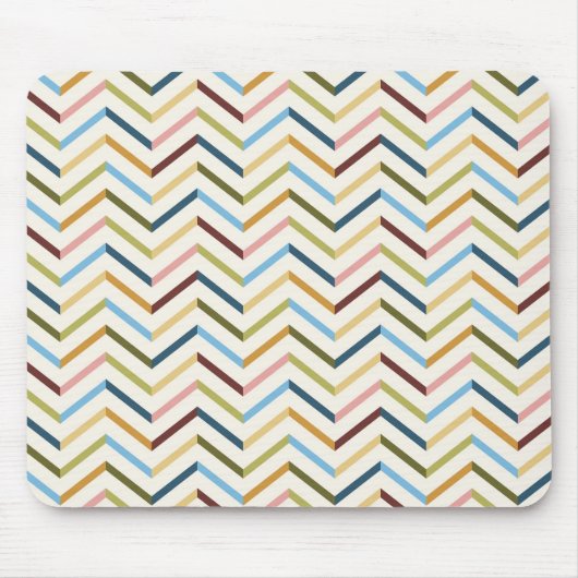 MultiColor Chevron Mousepad Muismat (Voorkant)