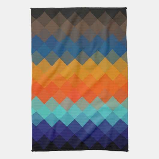 Multicolor Chevron naaamless Pattern 3 Theedoek (Verticaal)