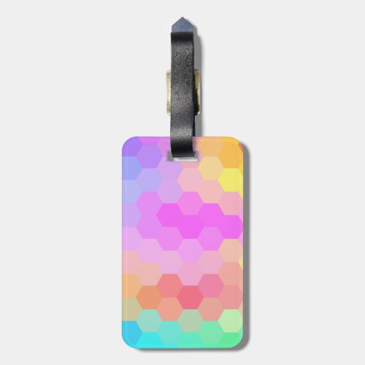 Multicolor Chevron naaamless Pattern Bagagelabel (Achterkant verticaal)