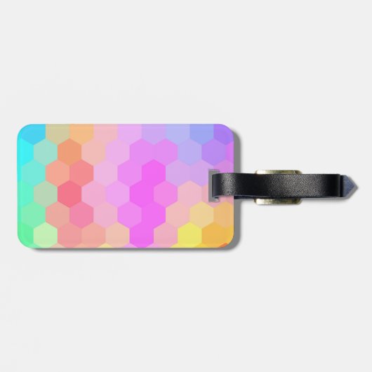 Multicolor Chevron naaamless Pattern Bagagelabel (Achterkant horizontaal)