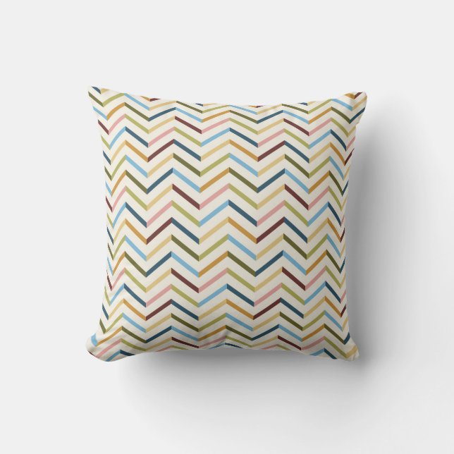 MultiColor Chevron Pillow Kussen (Voorkant)