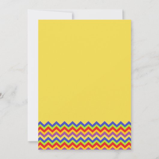 Multicolor Chevron Tipi, Camping Verjaardag Kaart (Achterkant)