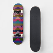 Multicolor Chevron Zigzag Stripe Pattern 9 Persoonlijk Skateboard (Voorkant)