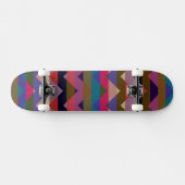 Multicolor Chevron Zigzag Stripe Pattern 9 Persoonlijk Skateboard (Horizontaal)