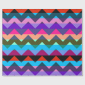 Multicolor Chevron Zigzag Stripe Pattern Cadeaupapier (Vlak)