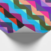 Multicolor Chevron Zigzag Stripe Pattern Cadeaupapier (Hoek)