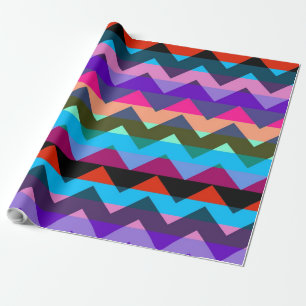 Multicolor Chevron Zigzag Stripe Pattern Cadeaupapier