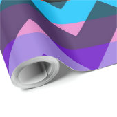 Multicolor Chevron Zigzag Stripe Pattern Cadeaupapier (Rol Hoek)