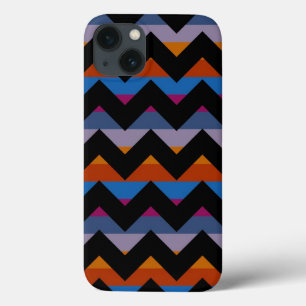 Multicolor Chevron Zigzag Stripe Pattern iPhone 13 Hoesje