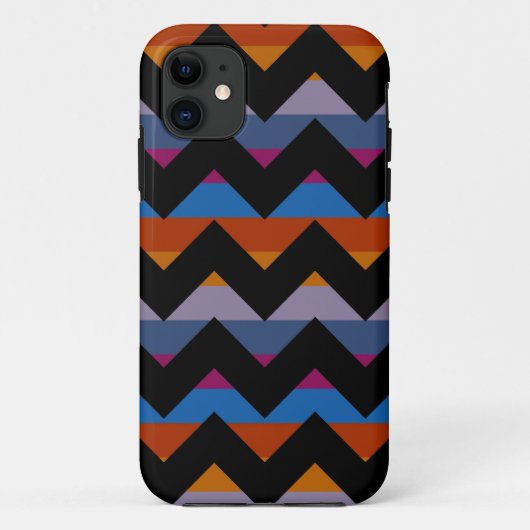 Multicolor Chevron Zigzag Stripe Pattern Case-Mate iPhone Case (Achterkant)