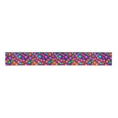 Multicolor Christmas Lights Patterned Grosgrain Lint (Voorkant)