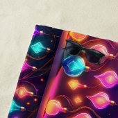 Multicolor Christmas Lights Patterned Strandlaken (In situ)