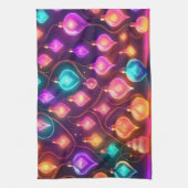 Multicolor Christmas Lights Patterned Theedoek (Verticaal)