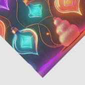 Multicolor Christmas Lights Patterned Tissuepapier (Detail)