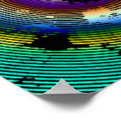 Multicolor Circled-patroon Poster (Hoek)