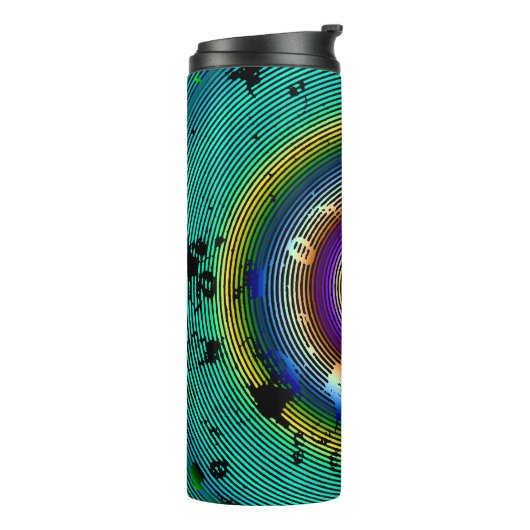 Multicolor Circled-patroon Thermosbeker (Gedraaid links)