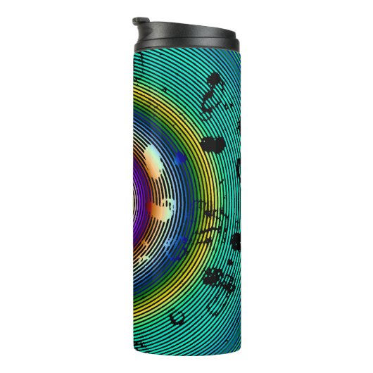 Multicolor Circled-patroon Thermosbeker (Geroteerd rechts)