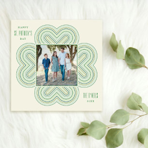 Multicolor Clover St. Patrick's Day Kaart - Ivoor