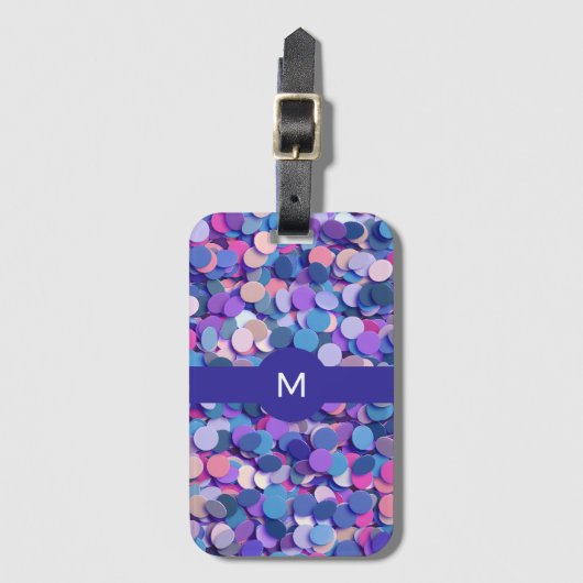 Multicolor Confetti Bagagelabel (Voorkant (verticaal))