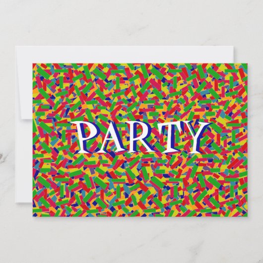 Multicolor Confetti Kaart (Voorkant)