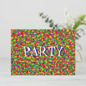 Multicolor Confetti Kaart (Staand voorkant)