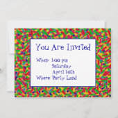 Multicolor Confetti Kaart (Achterkant)